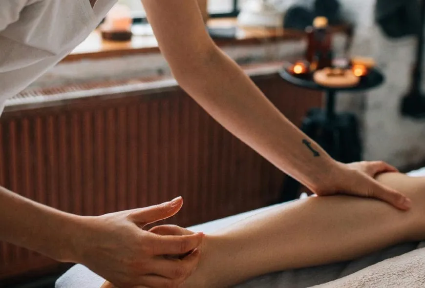 Detail of a treatment delivered in a professional spa setting
